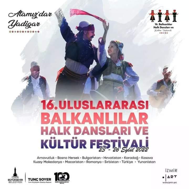 16. Balkanlılar halk dansları ve kültür festivali 23 Eylül de başlıyor...
